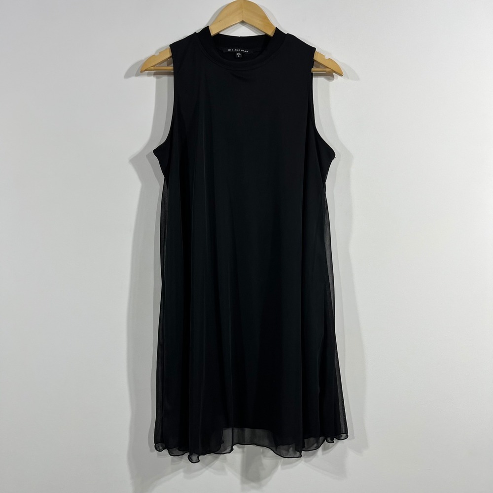 Nik and Nash Capsule Minimalist Old Money Preppy Fisherman Mock Neck Dress Large